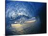 Inside Breaking Ocean Wave-David Pu'u-Stretched Canvas