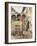 Inside Courtyard of Tenement-Antonio Mancini-Framed Giclee Print