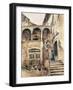 Inside Courtyard of Tenement-Antonio Mancini-Framed Premium Giclee Print