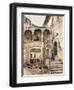 Inside Courtyard of Tenement-Antonio Mancini-Framed Giclee Print