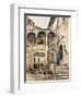 Inside Courtyard of Tenement-Antonio Mancini-Framed Giclee Print