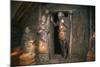 Inside House of Ancient Viking Village-null-Mounted Photographic Print