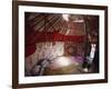 Inside Kazakhs Yurt, Tianchi (Heaven Lake), Tien Shan, Xinjiang Province, China-Anthony Waltham-Framed Photographic Print