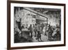 Inside Lapin Blanc Cabaret-Leopold Flameng-Framed Giclee Print
