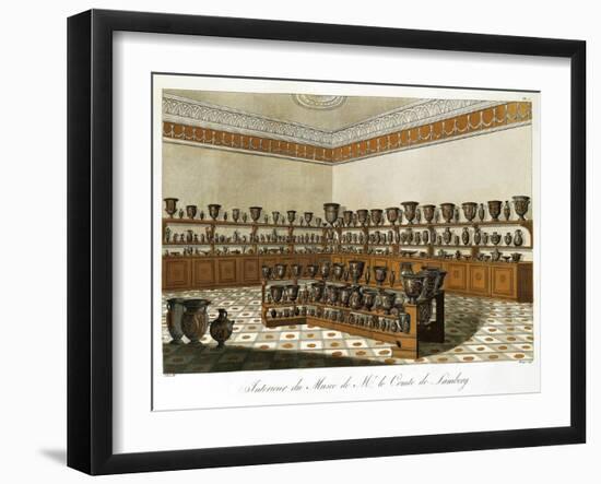 Inside Museum of Antique Cups from Count of Lamberg, 1780-1826-Benozzo Gozzoli-Framed Giclee Print