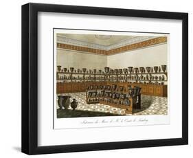 Inside Museum of Antique Cups from Count of Lamberg, 1780-1826-Benozzo Gozzoli-Framed Giclee Print