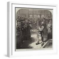 Inside Paris, a Sale by Auction in the Fish Market-Charles Joseph Staniland-Framed Giclee Print