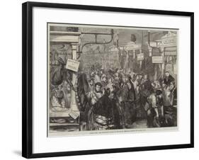 Inside Paris, the Horseflesh Market in the Halles Centrales-null-Framed Giclee Print