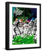 "Inside Pro Football," Saturday Evening Post Cover, September 21, 1968-Paul Calle-Framed Giclee Print