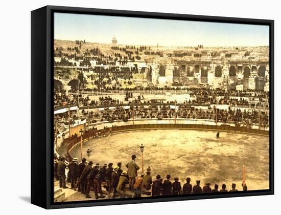 Inside the Amphitheatre at Nîmes, 1890-1900-null-Framed Stretched Canvas