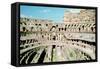 Inside the Colosseum, Rome, Italy-null-Framed Stretched Canvas