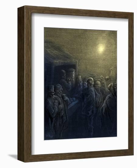 Inside the Docks by Gustave Doré-Gustave Dore-Framed Giclee Print