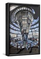 Inside the Dome of the Reichstag Building, Berlin, Germany-null-Framed Art Print