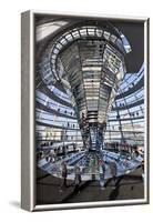 Inside the Dome of the Reichstag Building, Berlin, Germany-null-Framed Art Print