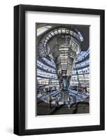 Inside the Dome of the Reichstag Building, Berlin, Germany-null-Framed Art Print