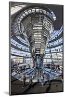 Inside the Dome of the Reichstag Building, Berlin, Germany-null-Mounted Art Print