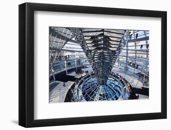 Inside the Dome of the Reichstag Building, Berlin, Germany-null-Framed Art Print
