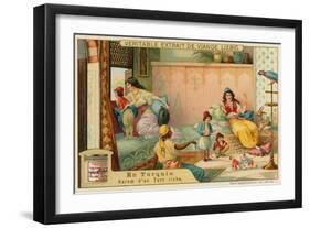 Inside the Harem of a Rich Turk-null-Framed Premium Giclee Print