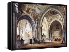 Inside the Monastery in Altacomba, 1833-Giovanni Migliara-Framed Stretched Canvas