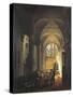 Inside the Monastery-Giovanni Migliara-Stretched Canvas