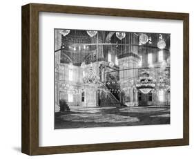 Inside the Mosque of Muhammad Ali at the Saladin Citadel, Cairo, Egypt, C1920s-null-Framed Giclee Print