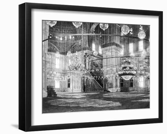 Inside the Mosque of Muhammad Ali at the Saladin Citadel, Cairo, Egypt, C1920s-null-Framed Giclee Print