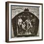 Inside the Nautilus, Diving Bell Tested in New York in 1857 by Hallet and the Count of Rottermunde,-null-Framed Giclee Print