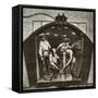 Inside the Nautilus, Diving Bell Tested in New York in 1857 by Hallet and the Count of Rottermunde,-null-Framed Stretched Canvas