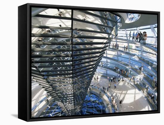 Inside the Reichstag, Berlin, Germany-Hans Peter Merten-Framed Stretched Canvas