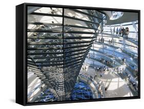 Inside the Reichstag, Berlin, Germany-Hans Peter Merten-Framed Stretched Canvas