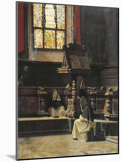 Inside the Sacristy with Monks-Giuseppe Antonio Orelli-Mounted Giclee Print