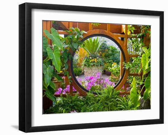 Inside the San Francisco Conservatory of Flowers, San Francisco, California, USA-Julie Eggers-Framed Premium Photographic Print