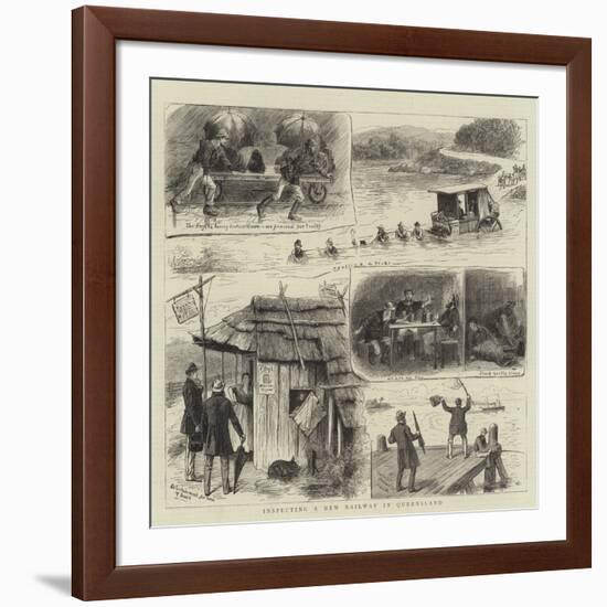 Inspecting a New Railway in Queensland-William Ralston-Framed Giclee Print