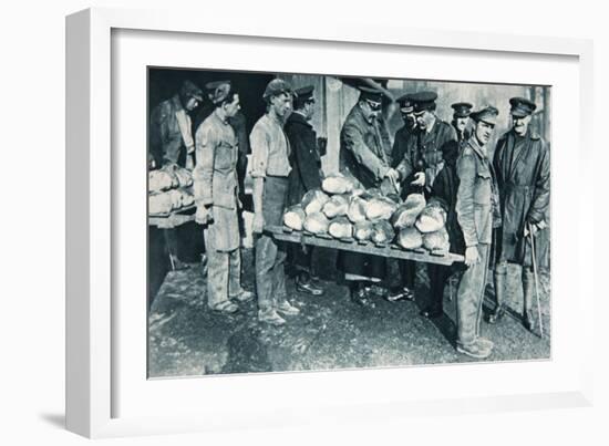 Inspecting Bread at a Bakery in France, Illustration from 'The Illustrated War News', January 1917-French Photographer-Framed Giclee Print