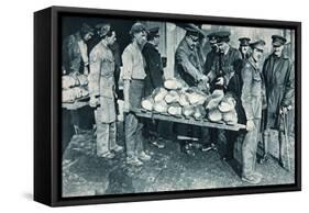 Inspecting Bread at a Bakery in France, Illustration from 'The Illustrated War News', January 1917-French Photographer-Framed Stretched Canvas