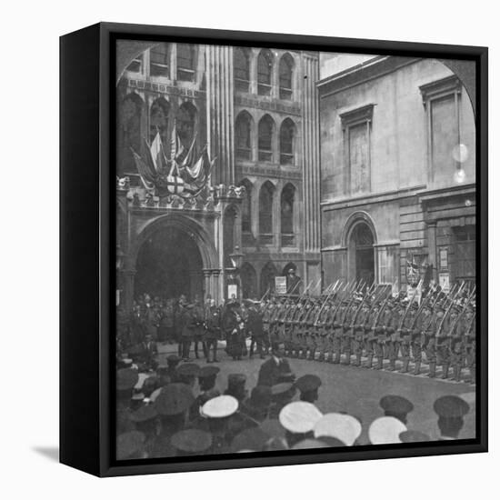 Inspecting the Guard of Honour at the Guildhall, London, World War I, C1914-C1916-null-Framed Stretched Canvas