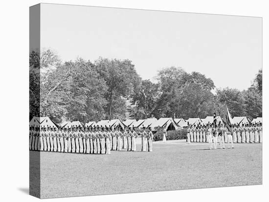 Inspection of Battalion with Color Guard, United States Military Academy, West Point, N.Y.-null-Stretched Canvas