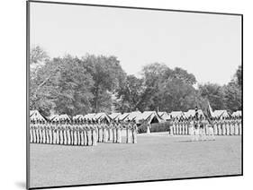 Inspection of Battalion with Color Guard, United States Military Academy, West Point, N.Y.-null-Mounted Photo