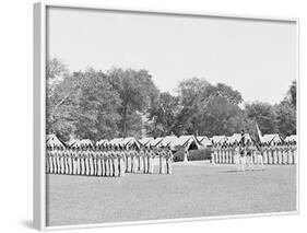 Inspection of Battalion with Color Guard, United States Military Academy, West Point, N.Y.-null-Framed Photo