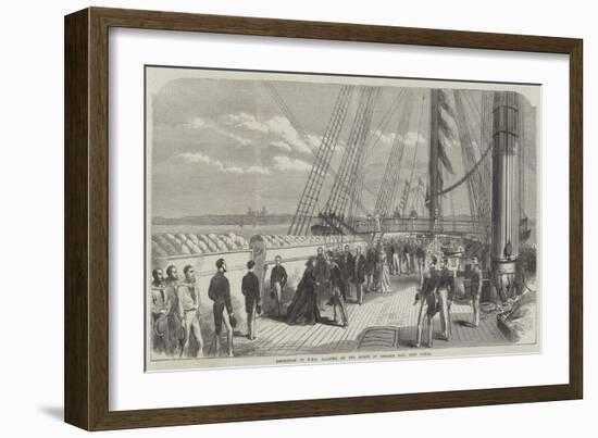 Inspection of HMS Galatea by the Queen in Osborne Bay, East Cowes-null-Framed Giclee Print