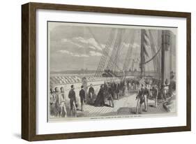 Inspection of HMS Galatea by the Queen in Osborne Bay, East Cowes-null-Framed Giclee Print