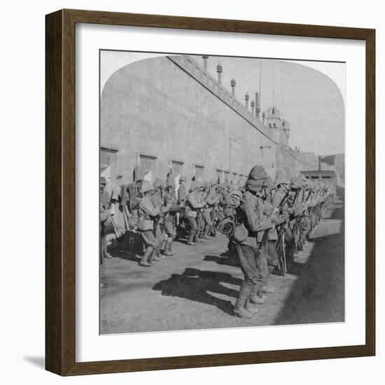 Inspection of the Cheshire Regiment in the Fort at Johannesburg, Boer War, South Africa, 1901-Underwood & Underwood-Framed Giclee Print