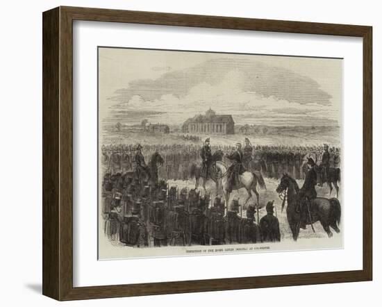 Inspection of the Essex Rifles (Militia) at Colchester-null-Framed Giclee Print