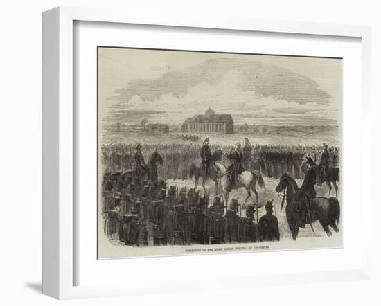 Inspection of the Essex Rifles (Militia) at Colchester-null-Framed Giclee Print