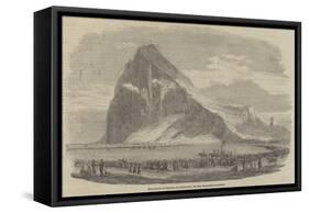 Inspection of Troops at Gibraltar, on Her Majesty's Birthday-null-Framed Stretched Canvas