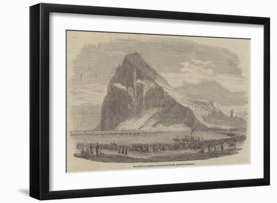 Inspection of Troops at Gibraltar, on Her Majesty's Birthday-null-Framed Giclee Print