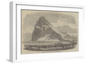 Inspection of Troops at Gibraltar, on Her Majesty's Birthday-null-Framed Giclee Print