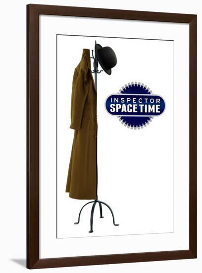 Inspector Spacetime Hat and Coat-null-Framed Art Print