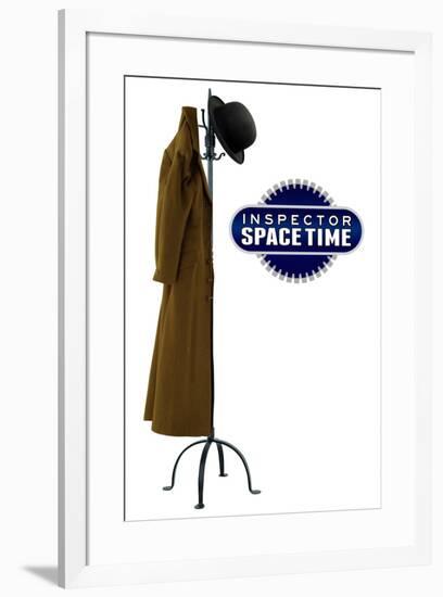 Inspector Spacetime Hat and Coat-null-Framed Art Print