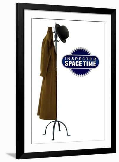 Inspector Spacetime Hat and Coat-null-Framed Art Print